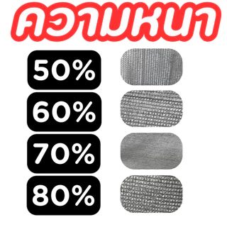 สแลนกันแดด หน้ากว้าง 3 เมตร ทอ 3 เข็ม (*ตัดได้ตามสั่ง*) โรงเรือน ร่มเงา กรองแสง 50% 60% 70% 80%