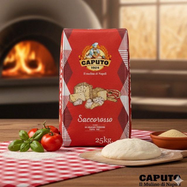 แป้งพิซซ่า Caputo Saccorosso กระสอบ 25 kg.ทำพิซซ่าและเบเกอรี่ได้