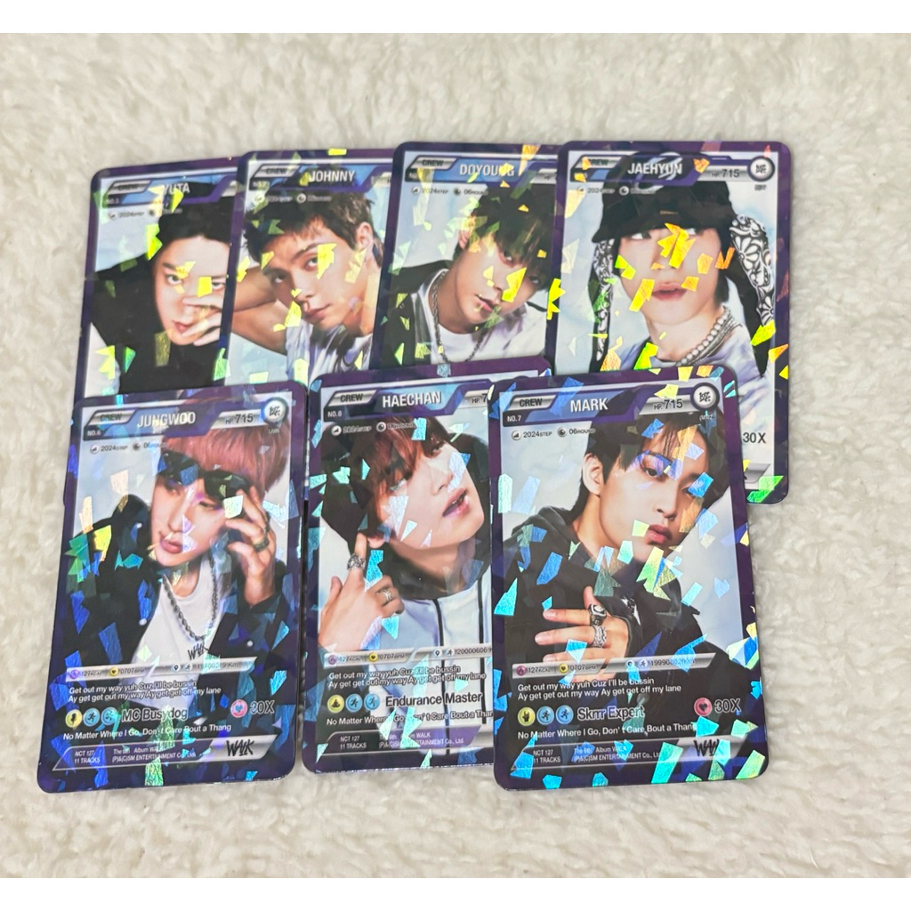 official photo card walk nct127 crew character card set