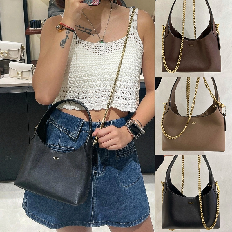 🔥ของแท้ 💯% Coach Brooklyn 23 Crossbody Bagกระเป๋าเสื้อผู้หญิง หนังแท้ สะพายเฉียง/สะพายข้าง