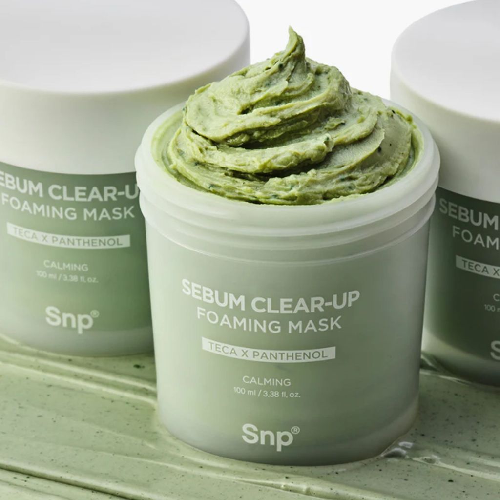 [มาส์กโฟม] SNP SEBUM CLEAR-UP FOAMING MASK  เอสเอ็นพี ซีบัม เคลียร์-อัพ โฟมมิ่ง มาส์ก
