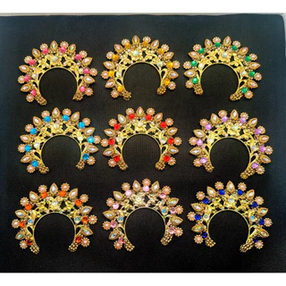 รัศมีแต่งองค์เทพแต่งพระพิฆเนศขนาดเล็กฐาน9.5cmสูง9.5cmงานฝีมือ