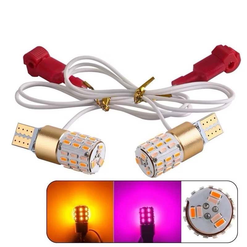 รุ่น NEW-T10 ไฟเลี้ยว+ไฟหรี่ ไฟหรี่+เลี้ยวมอเตอร์ไซค์ ขั้วT10 รุ่นใหม่ ไม่ต้องมีกล่องรีเลย์ 12V - รูปที่ 2