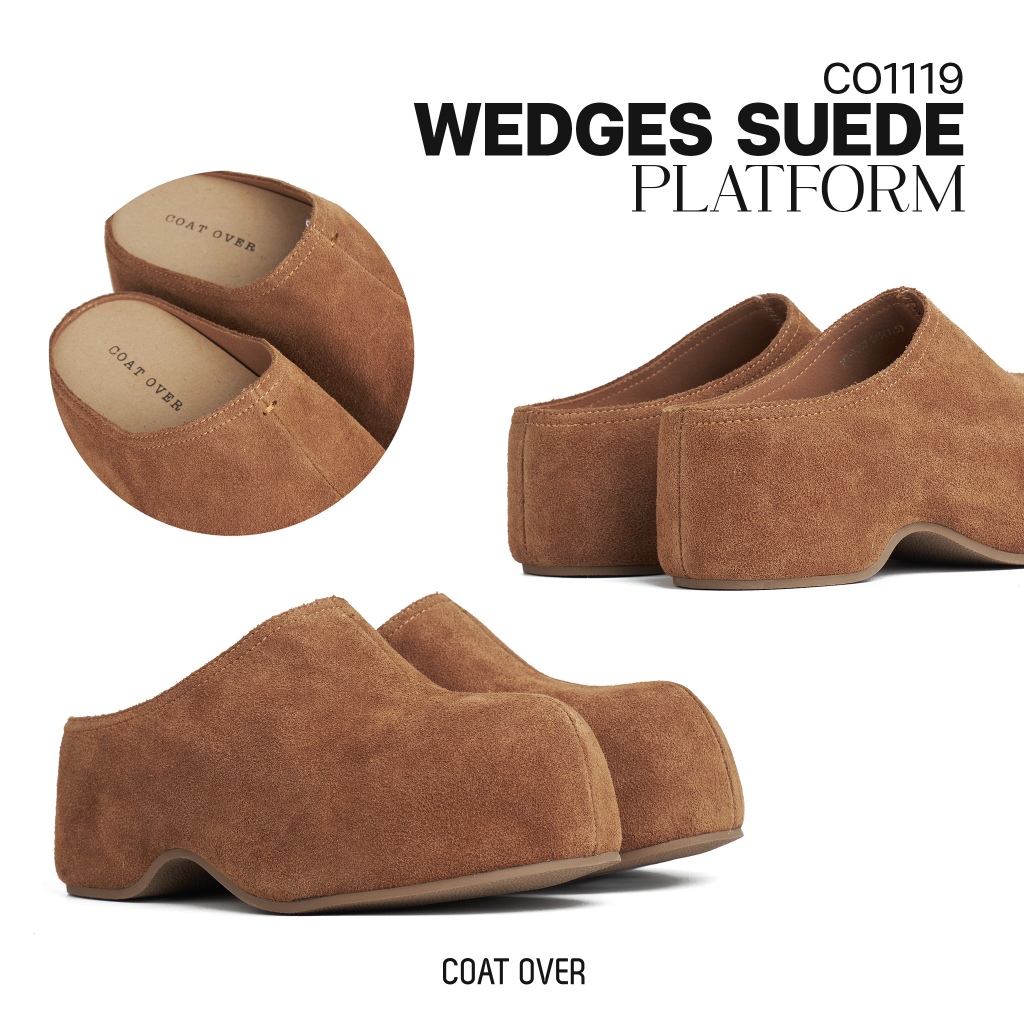 CO1119  WEDGES SUEDE  PLATFORM