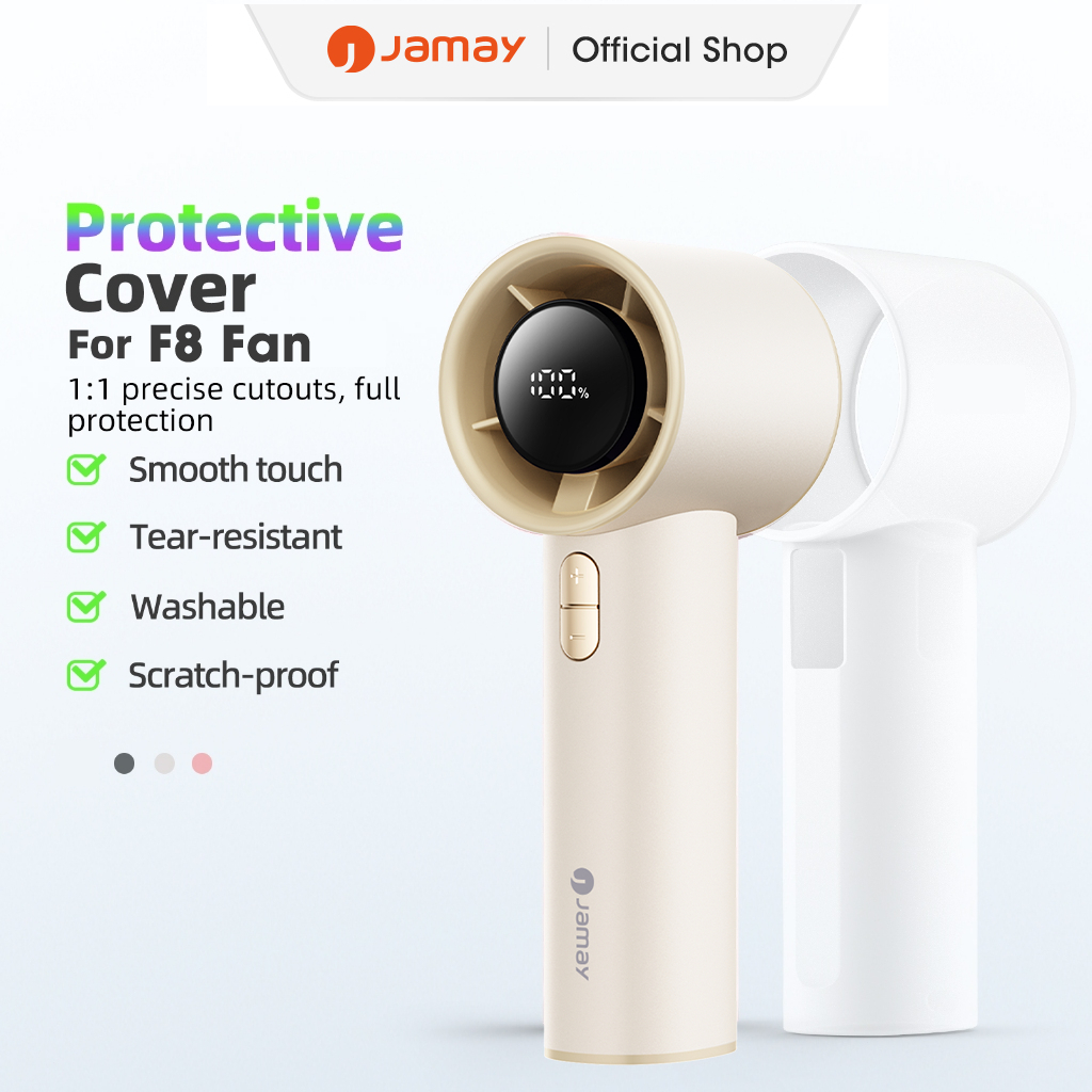 JAMAY เคสป้องกันพัดลมมินิ F8 ซิลิโคนป้องกัน พัดลมเทอร์โบเจ็ทความเร็วสูงแบบซักล้างได้