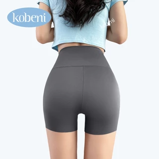 ⭐KOBENI⭐กางเกงโยคะขาสั้นเอวสูง กางเกงเลกกิ้ง ยกก้น ไร้รอยต่อ ไม่ม้วน นุ่มสบายโล่งลม ความยืดหยุ่นสูง