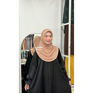 ฮิญาบสวมสำเร็จรุ่นอัดพลีท ทรงหน้าตรง งานติดป้ายเหล็ก ขนาด Fr…