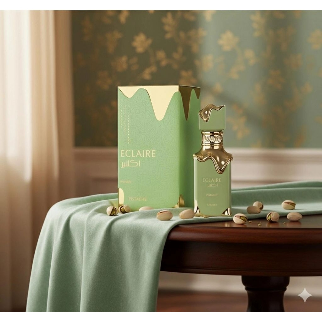 original Arabic perfume from the house of lattafa eliar pistachio/ecliar benoffi