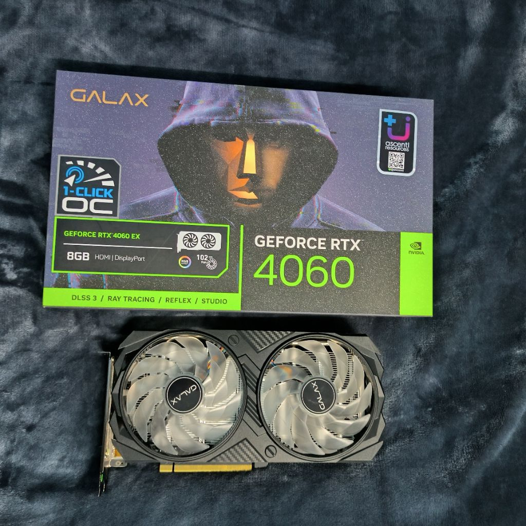 GALAX GEFORCE RTX 4060 EX 1-CLICK OC - 8GB VGA (การ์ดแสดงผล) การ์ดจอ มือสอง