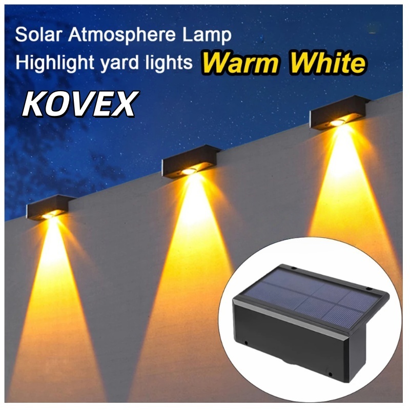 SL-718 ไฟเหลือง ไฟโซล่าเซลล์ Solar light 1 LED ติดบันไดหน้าบ้าน รั้วบ้าน ติดผนัง เพิ่มความสวยงาม KOVEX
