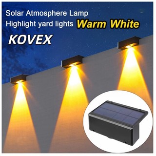 SL-718 ไฟเหลือง ไฟโซล่าเซลล์ Solar light 1 LED ติดบันไดหน้าบ้าน รั้วบ้าน ติดผนัง เพิ่มความสวยงาม KOVEX