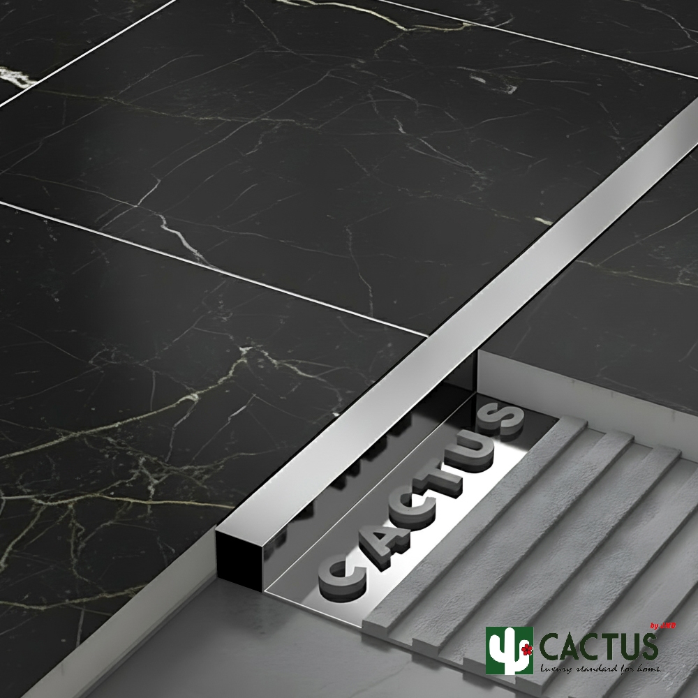 CACTUS คิ้วกระเบื้องอลูมิเนียมแบบเหลี่ยม ขนาด 7mm./ 10mm./ 13mm. ความยาว 2m. 8สี - รูปที่ 3