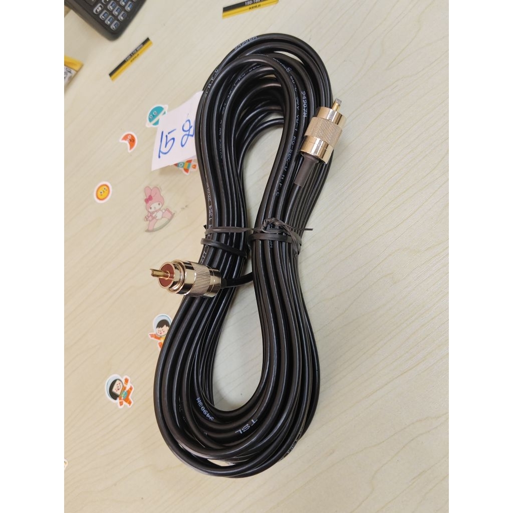 #RG58สายนำสัญญาณวิทยุสื่อสารขั้วPL259+259