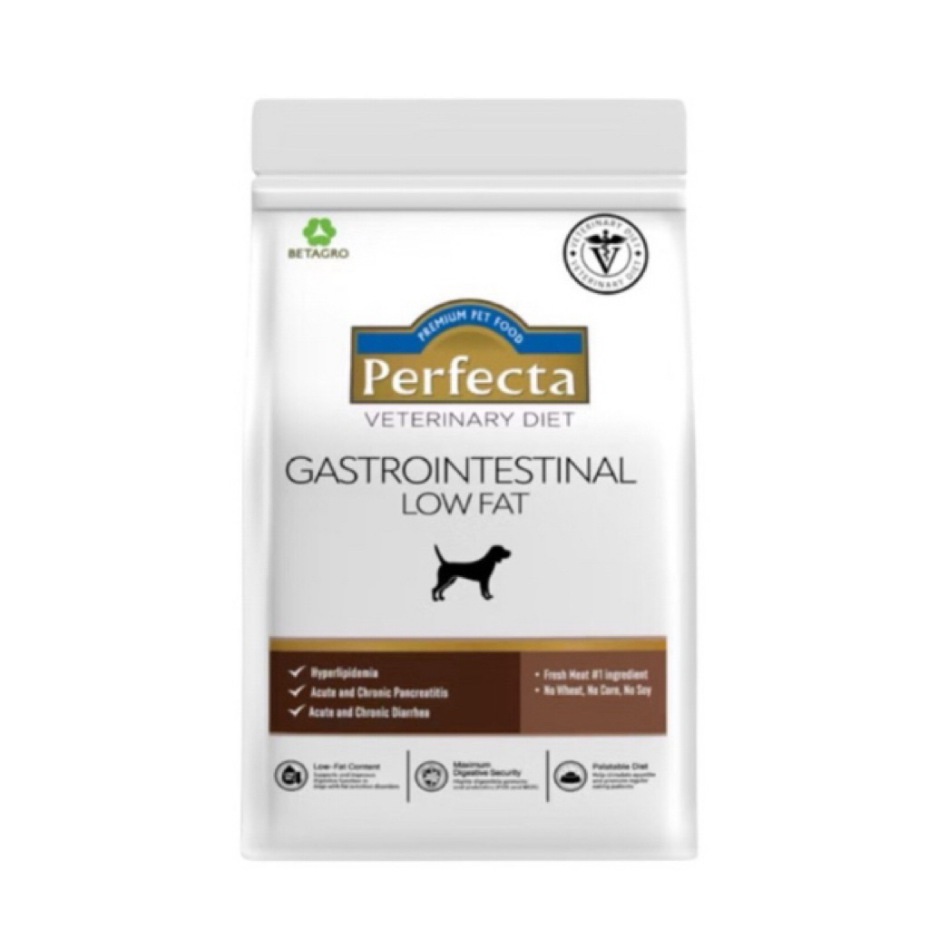 Perfecta Gastrointestinal low fat เพอร์เฟคต้า 1.5kg เพอเฟคต้า อาหารสุนัข ดูแลตับ ลำไส้สุนัข
