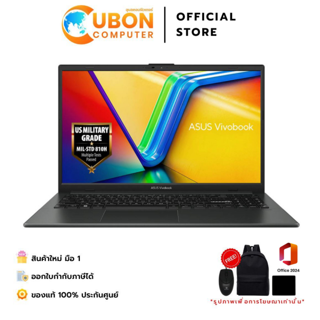 ASUS VIVOBOOK GO 15 M1504FA-NJ549WA NOTEBOOK (โน้ตบุ๊ค) AMD RYZEN 5 7520U / 16GB / 512GB / WIN 11+OF
