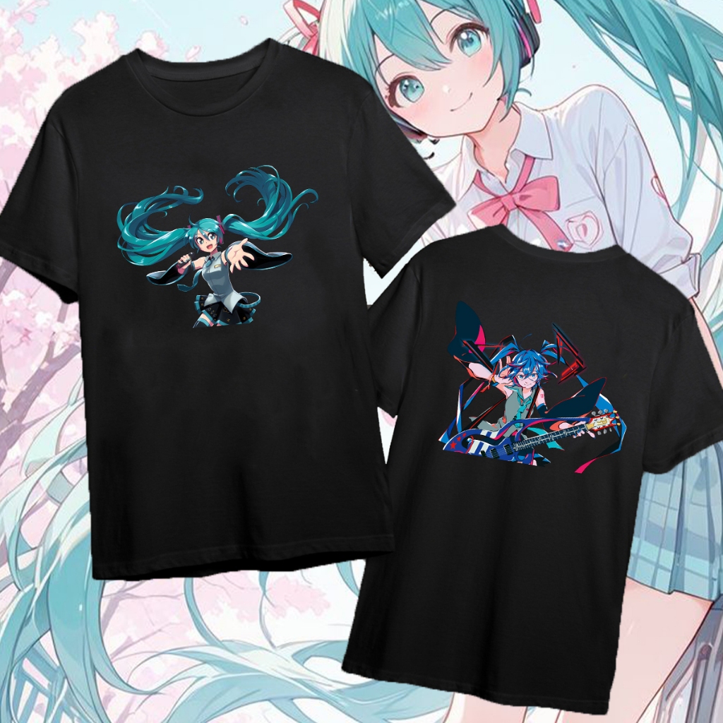 S-5XL New Style Hatsune miku T-Shirt Short-Sleeved Summer miku Scallion เสื้อยืดอะนิเมะ ความสะดวกสบา