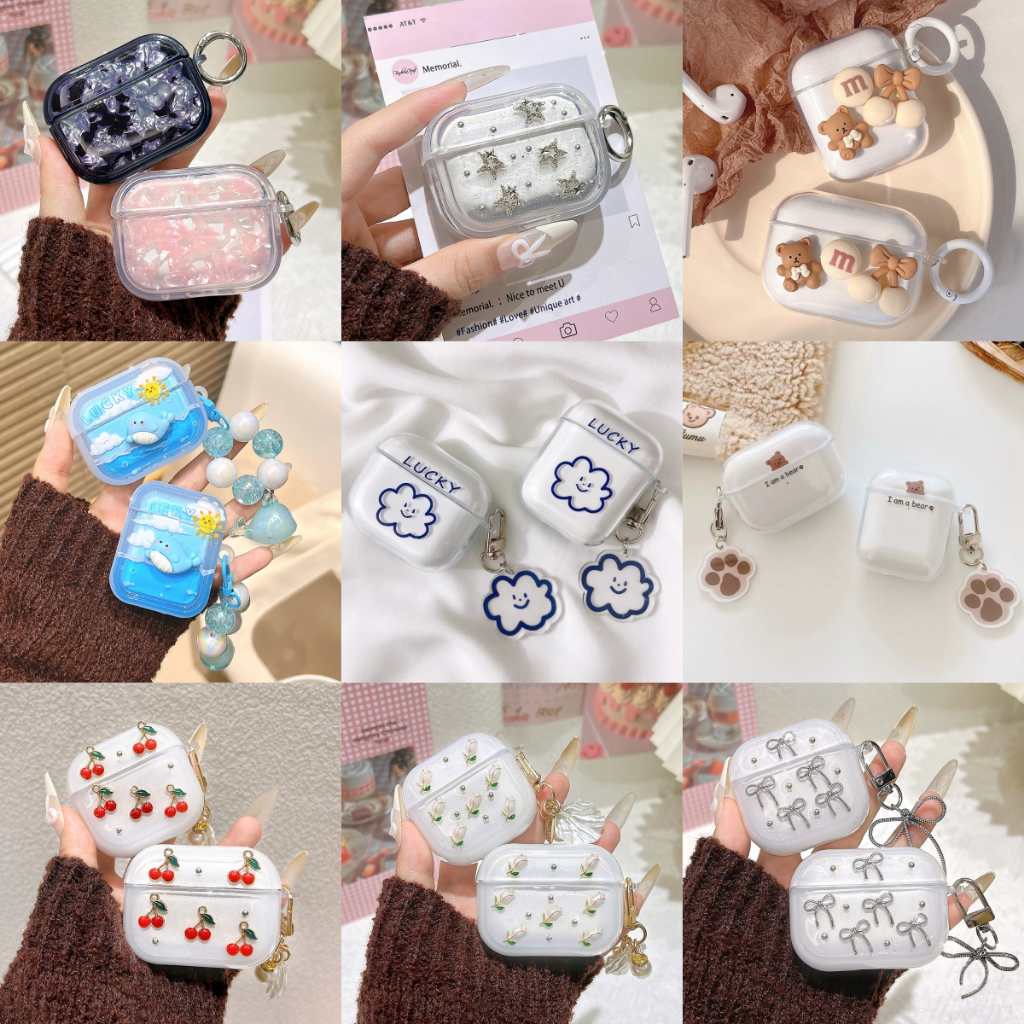 พร้อมส่งจากไทย เคส สำหรับ Airpods 1/2/gen2 (ใช้ด้วยกัน) Airpods 3/gen3 4 gen4 pro Pro ใช้ด้วยกัน ลาย