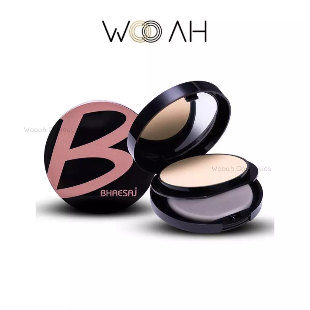แป้งพัฟเภสัช Bhaesaj Perfecting Powder Compact Foundation SPF 25 / PA+++ แป้งพัฟผสมรองพื้น กันเหงื่อ