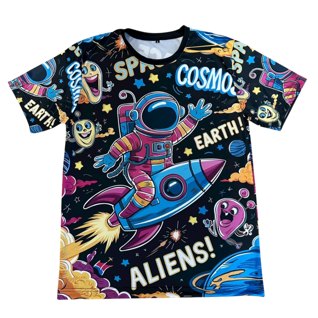 (ลายใหม่)เสื้อยืดลายนักบิน COSMOS SPACE สุดเท่