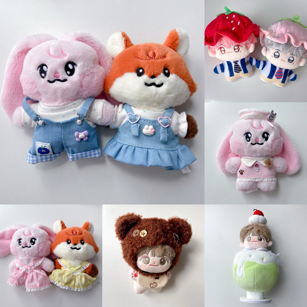 ♡ พร้อมส่ง | bunny & doll cloth ชุด เสื้อผ้า หมวก น้องกระต่าย ชุดตุ๊กตา 10 cm