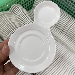 ถ้วยน้ำจิ้ม 2 ช่อง ขนาด 5.25 นิ้ว ถ้วยเซรามิก ชามราคาถูก ถ้ว…