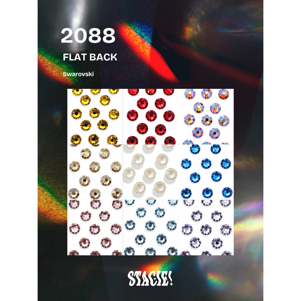 (NEW) แบ่งขาย SWAROVSKI SS5/SS9 (20PCS/SET) อะไหล่เพชรชวาแท้ติดเล็บ ถุงละ20เม็ด