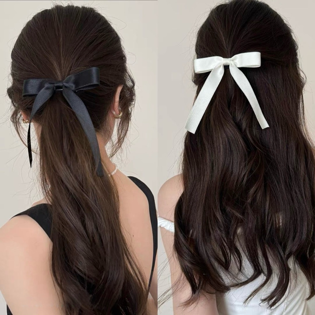 กิ๊บโบว์ริบบิ้น เนื้อผ้าคุณภาพดี โบว์ติดผม กิ๊ฟติดผม ริบบิ้น พร้อมส่ง - รูปที่ 5