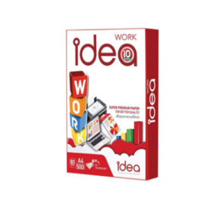 กระดาษ A4 80แกรม ไอเดีย เวิร์ค (1รีม มี500 แผ่น, 1 ลัง มี 5 …