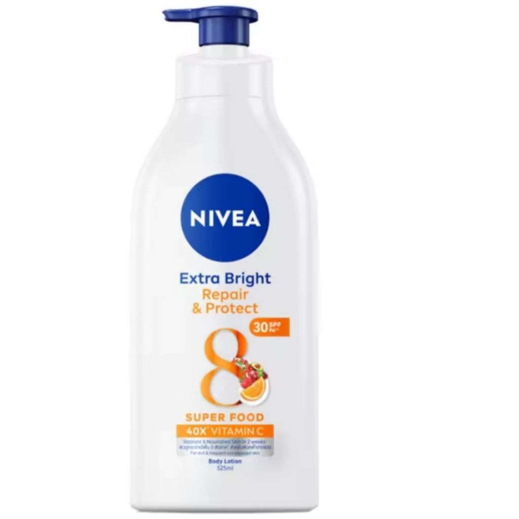 นีเวียโลชั่น นีเวีย เอ็กซ์ตร้าไวท์ เรเดียน แอนด์ สมูท/รีเเพร เเอนด์ โพรเทค Nivea extra white 525 ml. ***พร้อมส่งค่ะ*** รูปที่ 3