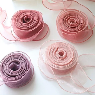ม้วนริบบิ้นผ้าซาติน 40 มม.DIY 4cm ต่อม้วน สําหรับตกแต่งงานแต่งงาน งานวันเกิด วันวาเลนไทน์ ริบบิ้นห่อเค้ก ริบบิ้นห่อข