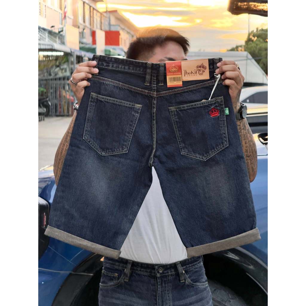 The King Jeans ขาสั้น ทรงพับปลายขา