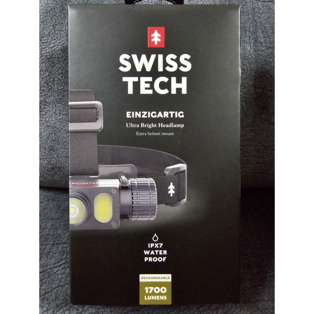 ไฟฉายคาดศรีษะ 1700 LUMENS IPX7 RECHARGEABLE Ultra Bright Headlamp ST032016 SWISSTECH