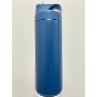 [เลเซอร์ฟรี] ใหม่ กระบอกเก็บความเย็นฝาหิ้ว 550ml มีหลอดในตัว สลักชื่อ / รูปฟรี