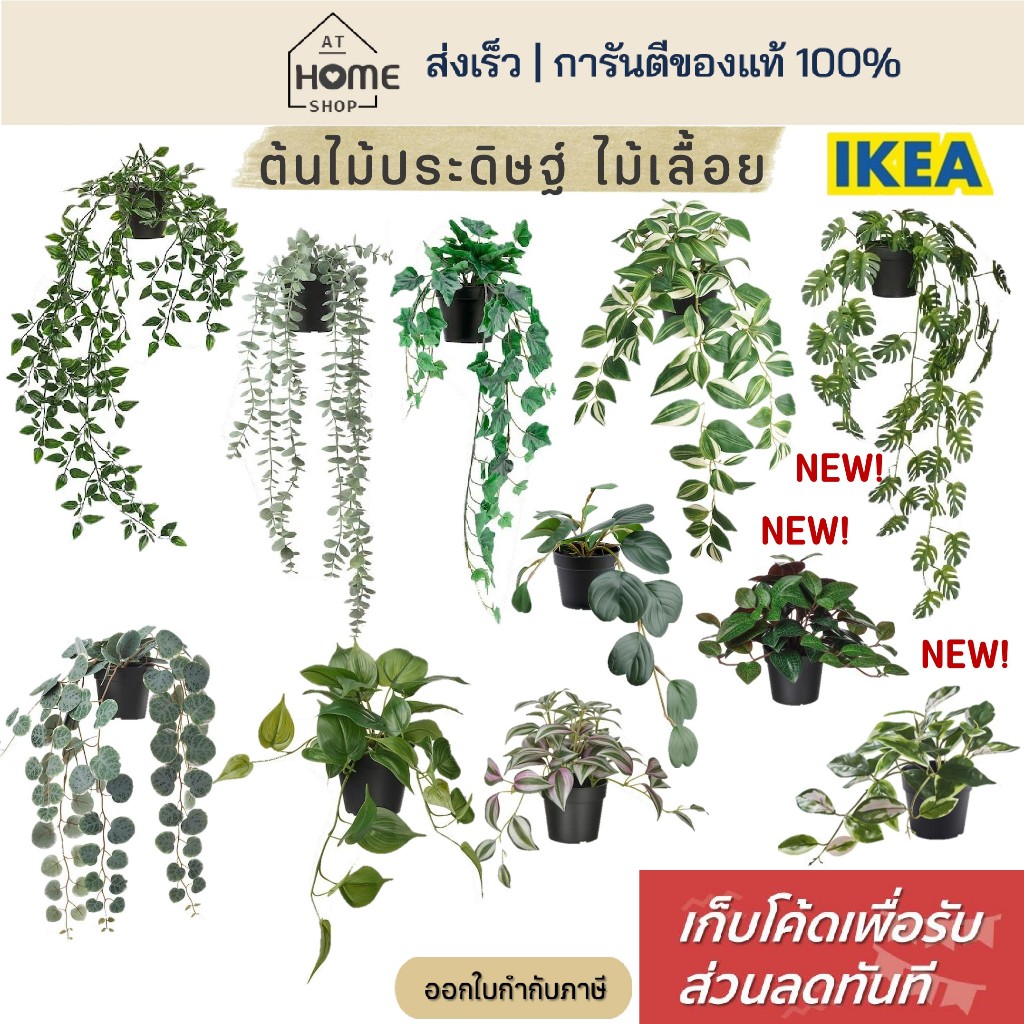 [เก็บโค้ดก่อนสั่ง] ส่งเร็ว อิเกีย แท้💯 ต้นไม้ปลอม ไม้เลื้อย พร้อมกระถาง IKEA