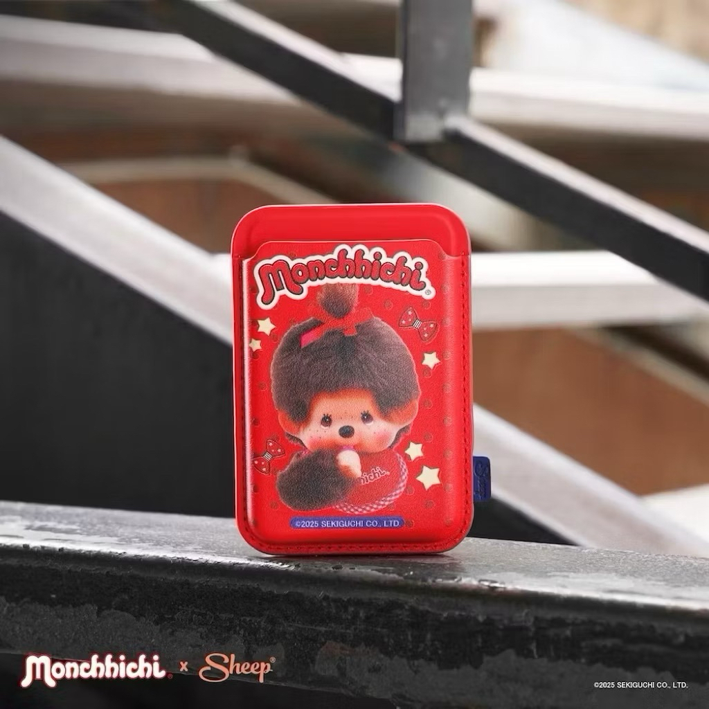 ‼️พร้อมส่ง‼️💫ใช้โค้ดลดได้งับ 💫Wallet Monchhichi Collection ที่ใส่บัตรแปะด้านหลังมือถือ ใช้กับเคสที่มีแม่เหล็ก ของแท้💯