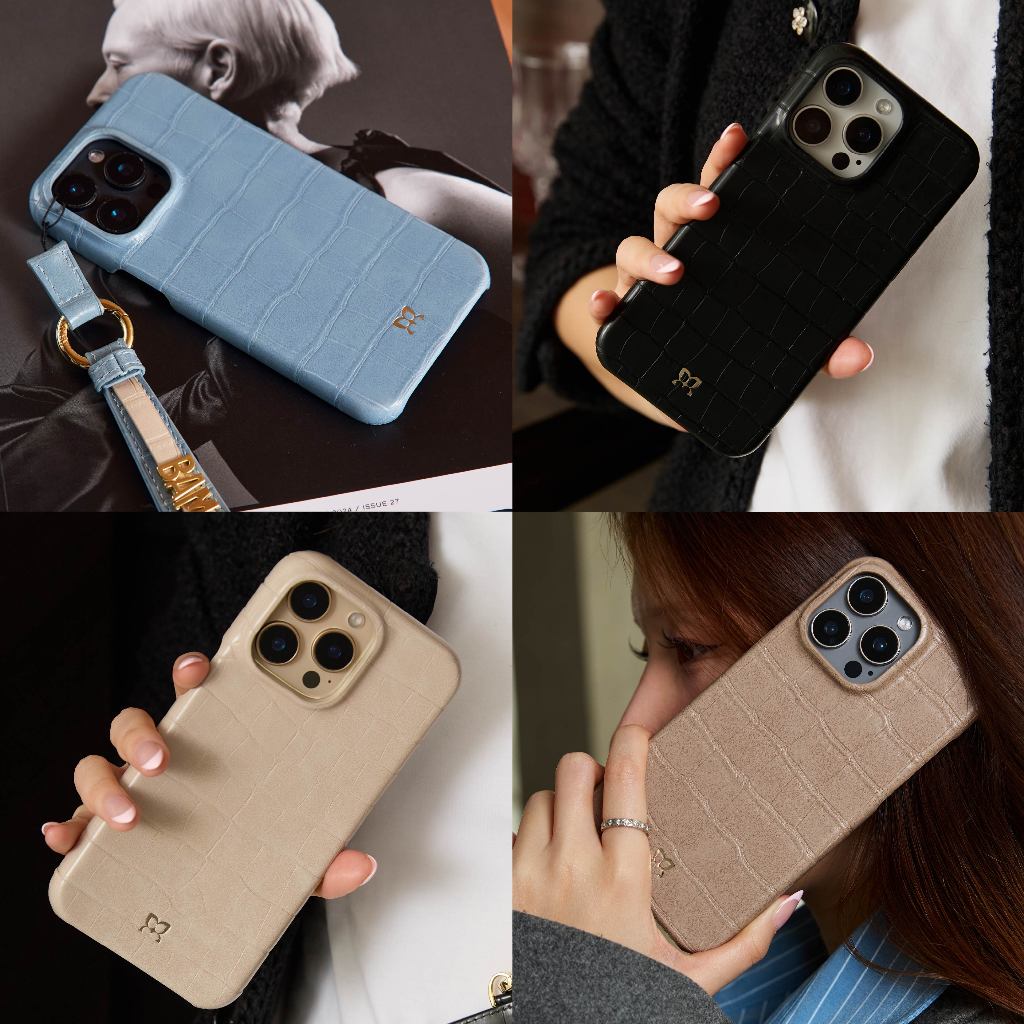 (15 series)MUSE Croc Phone Case With MagRing EARTH TONE