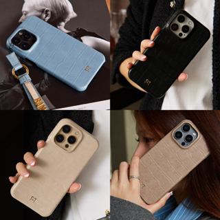 (15 series)MUSE Croc Phone Case With MagRing EARTH TONE