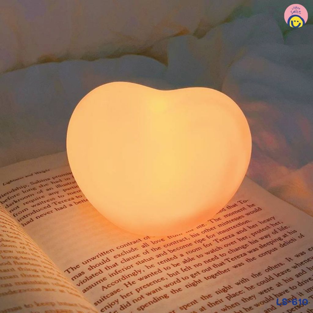 โคมไฟซิลิโคนรูปหัวใจ น่ารักอบอุ่น ใช้แต่งห้องเพิ่มบรรยากาศฟีล cozy ❤️ LS-609 / LS-610 - รูปที่ 5