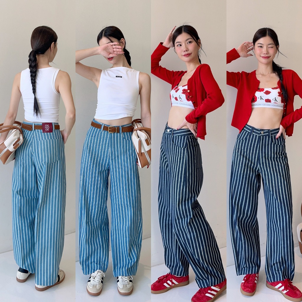 memade. กางเกงผ้ายีนส์ ทรงขาโค้งบาเรล Barrel Denim