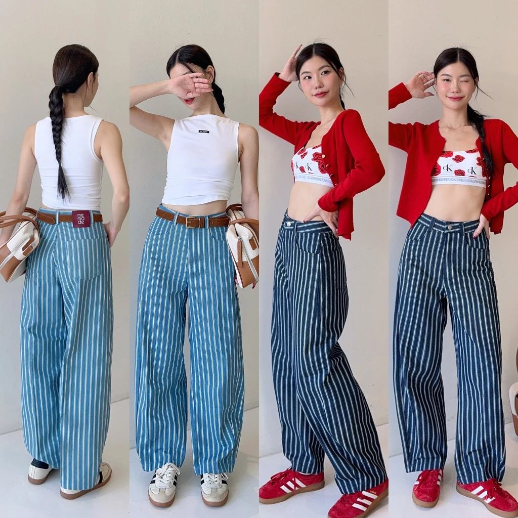 memade. กางเกงผ้ายีนส์ ทรงขาโค้งบาเรล Barrel Denim