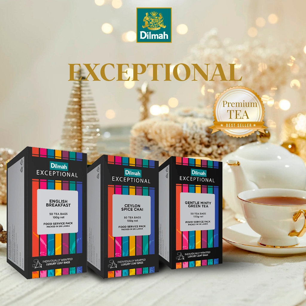 Dilmah Tea ชาซอง รุ่น Dilmah Exceptional กล่องใหญ่ สำหรับโรงแรม ร้านอาหาร และ คาเฟ่ (30-50 ซอง)