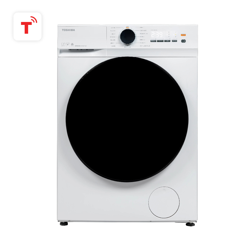 TOSHIBA เครื่องซัก-อบผ้าTWD-T21BU95UWT(WW)ซัก 8.5 อบ 6 กิโล ซัก-อบ