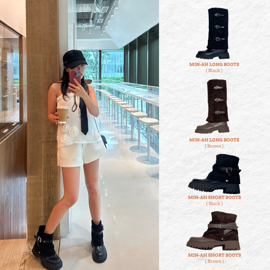 Min-ah Boots  I รองเท้าบู๊ททรงสวยสไตล์เกาหลี ที่แมทช์ได้ทั้งลุค street looks / casual winter หรือแต่งชิค ๆ