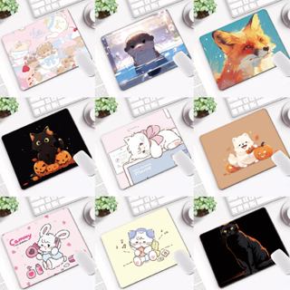 [พร้อมส่ง] แผ่นรองเมาส์ ลายการ์ตูนน่ารัก งานเย็บขอบ ขนาด 21x…