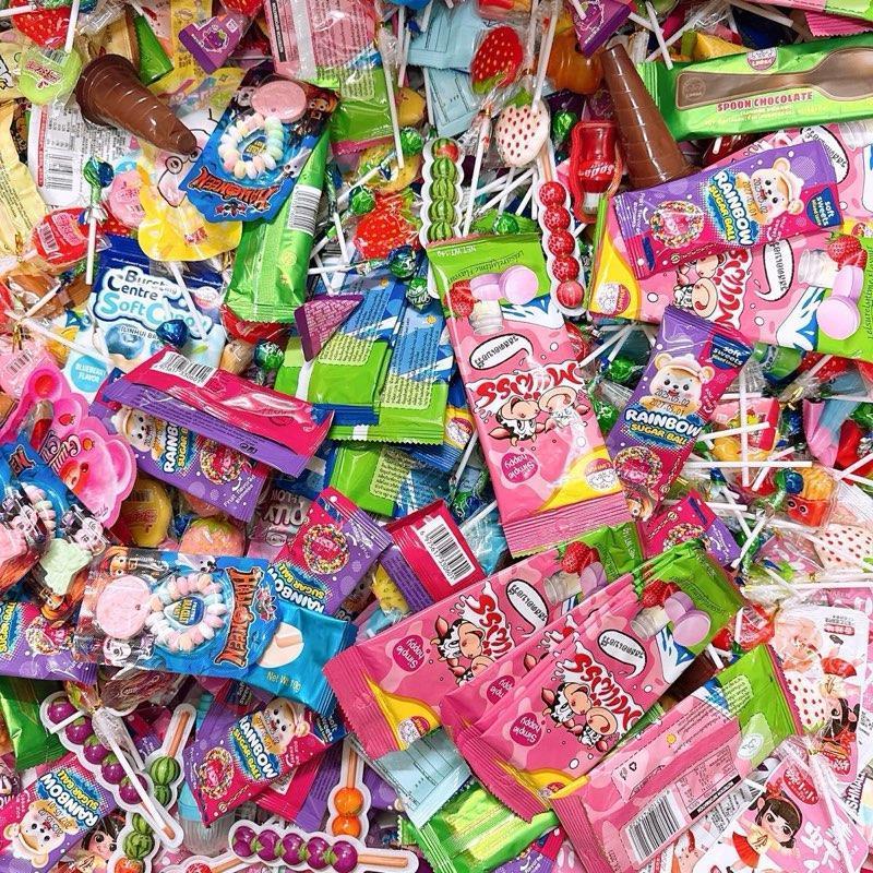 ขนม ของเล่น ลูกอม เยลลี่ เจลลี่ แบบคละรวมๆ 1 ถุง 50 ชิ้น