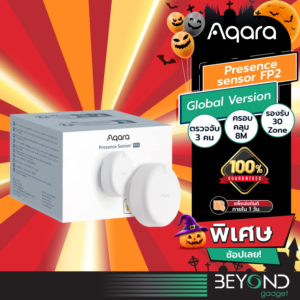 ส่งฟรี❗️ เซ็นเซอร์ตรวจจับความเคลื่อนไหว AQARA FP2 Presence sensor smart home บ้านอัจฉริยะ เซนเซอร์ A