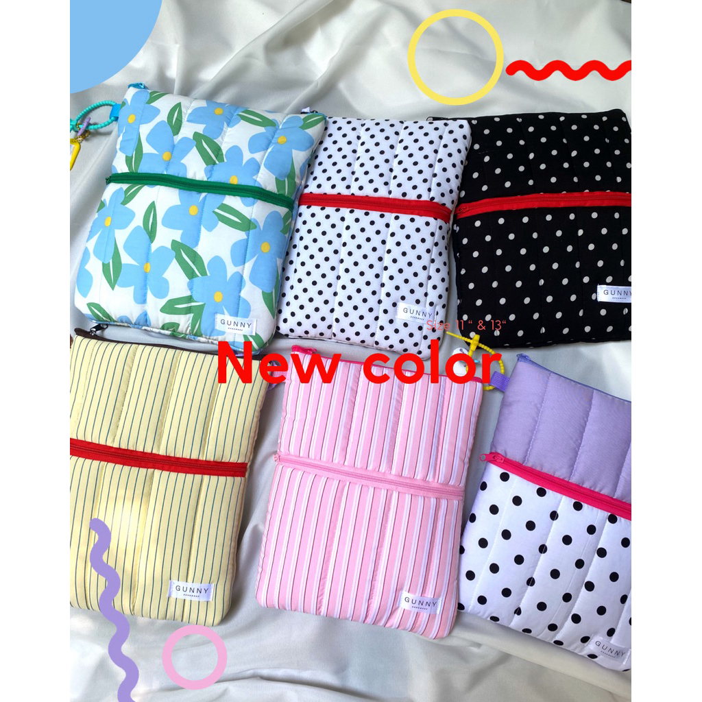 ลายผ้ามีจำนวนจำกัด✂️MACARON LIMITED กระเป๋าใส่Ipad11นิ้ว/notebook 13นิ้ว