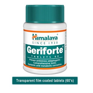 Himalaya Geriforte 60 Tablets ต่อต้านอนุมูลอิสระ ฟื้นฟูร่างกาย จิตใจ