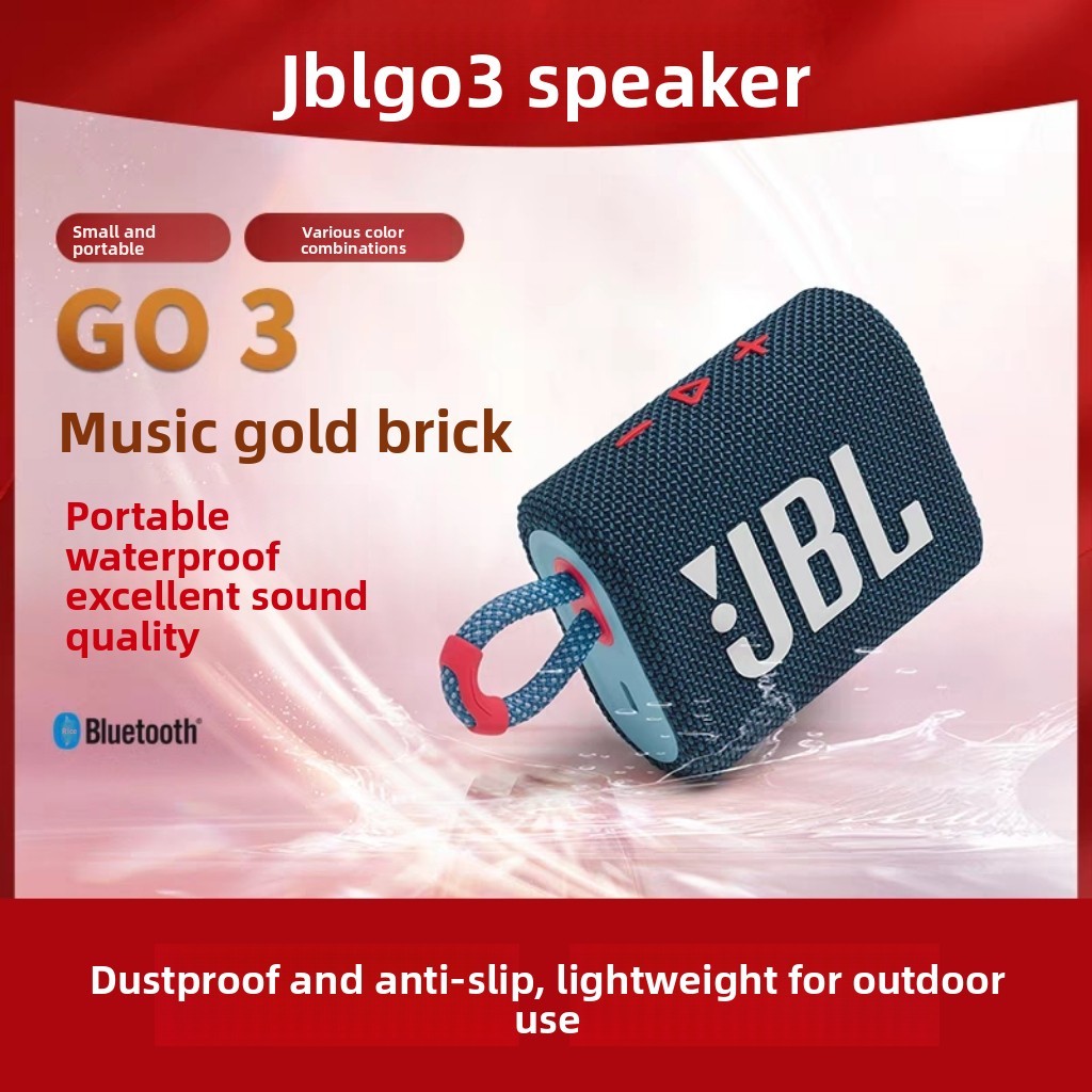 JBL Go3 แบบพกพา ลำโพงบลูทูธ with bass stereo sound and outdoor waterproof speaker ของแท้