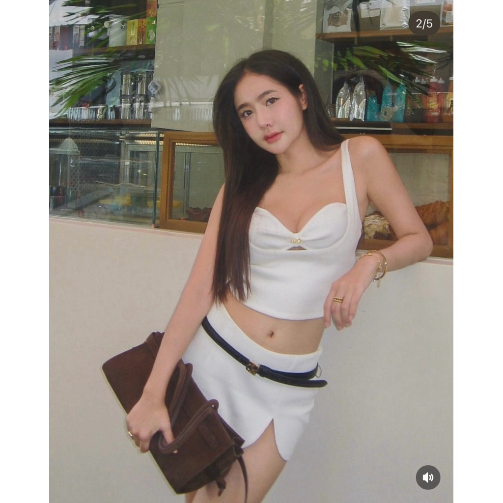 Unigam รุ่นLENA TOP ขาว Used เฉพาะเสื้อ